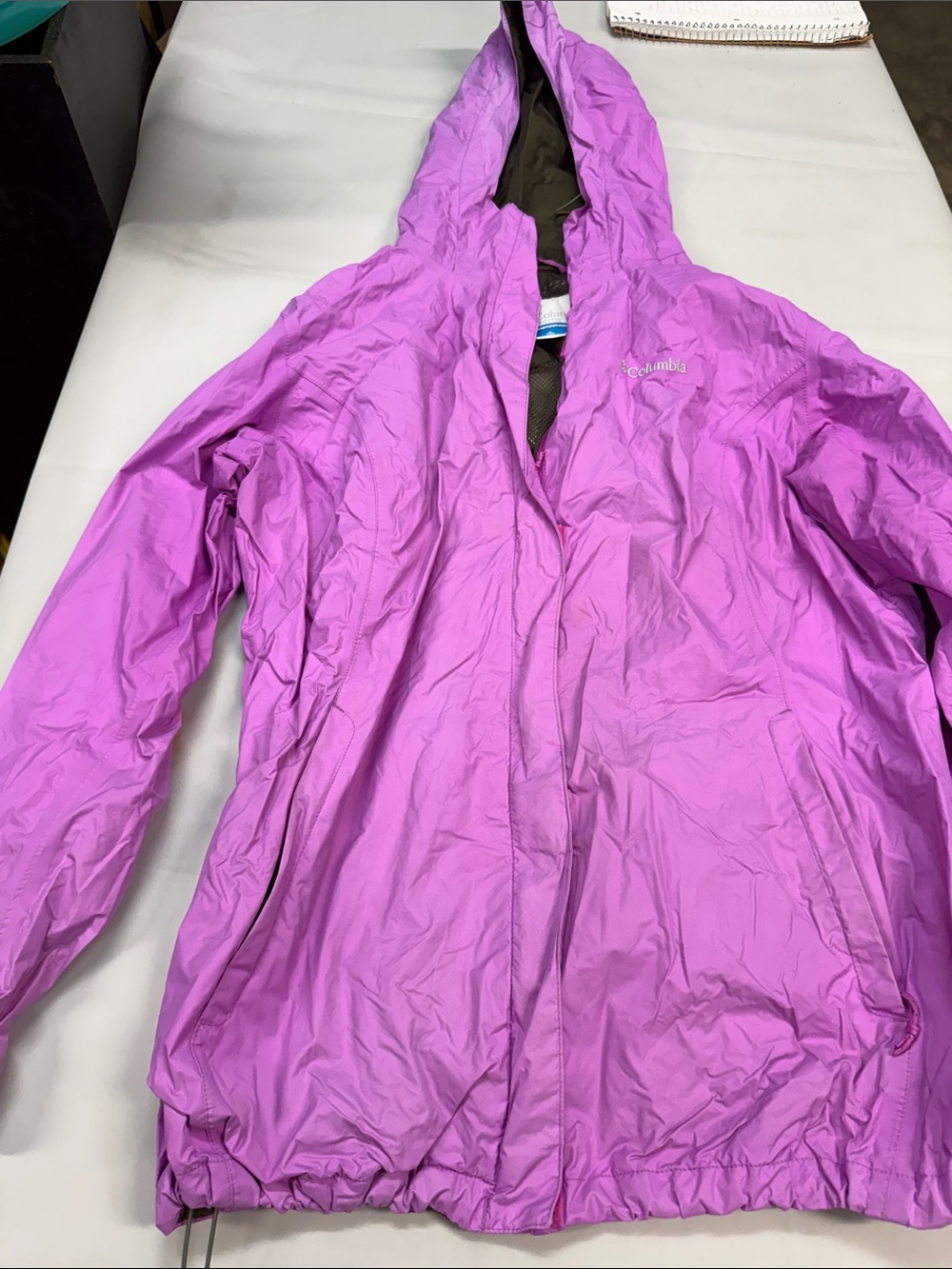 Columbia Women's Hooded Rain Jacket - Magenta